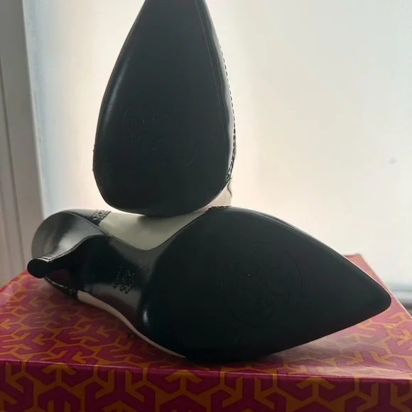 Tory Burch Black and White Heels - Picture 2 of 6